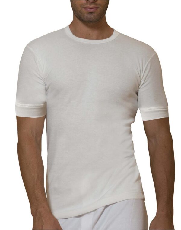 T-shirt Uomo girocollo in cotone e lana